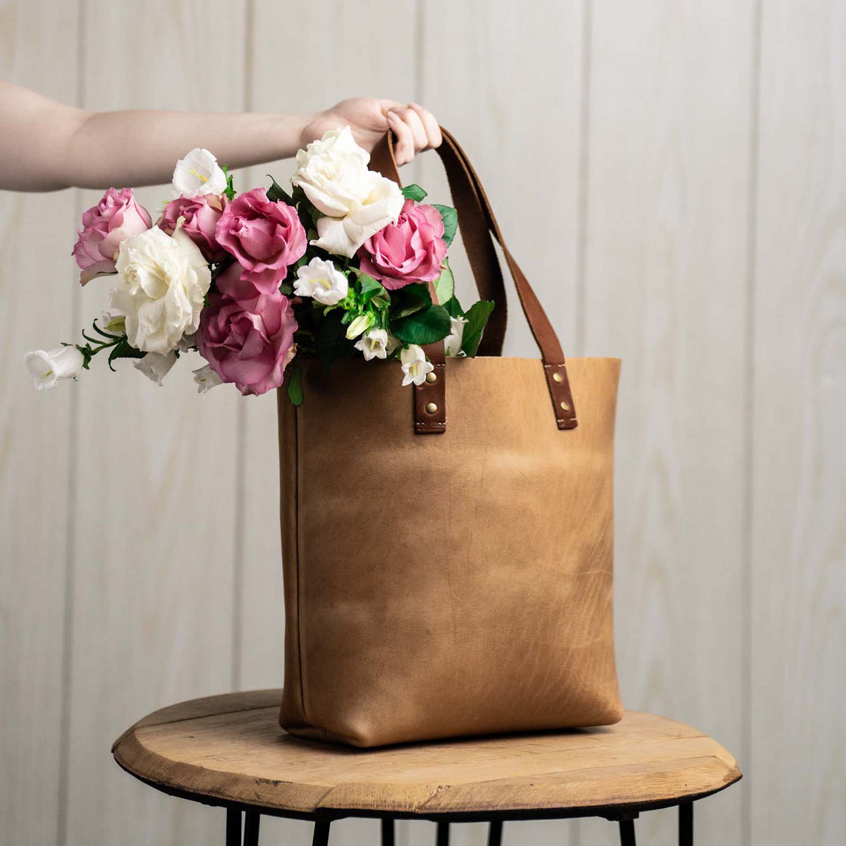 The Ashley Tote Fine Leather Handbag Purse Bag - Holtz Leather