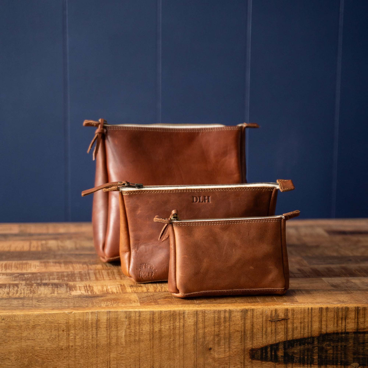 The Audrey Fine Leather Makeup Bag - Holtz Leather