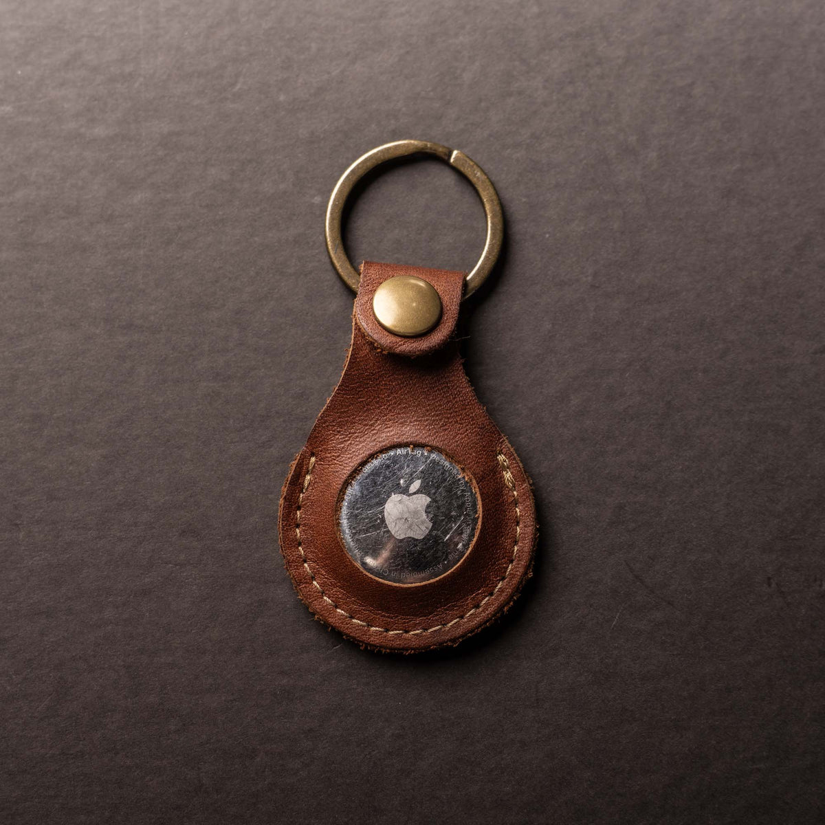 The Beacon Leather Air Tag Keychain - Holtz Leather