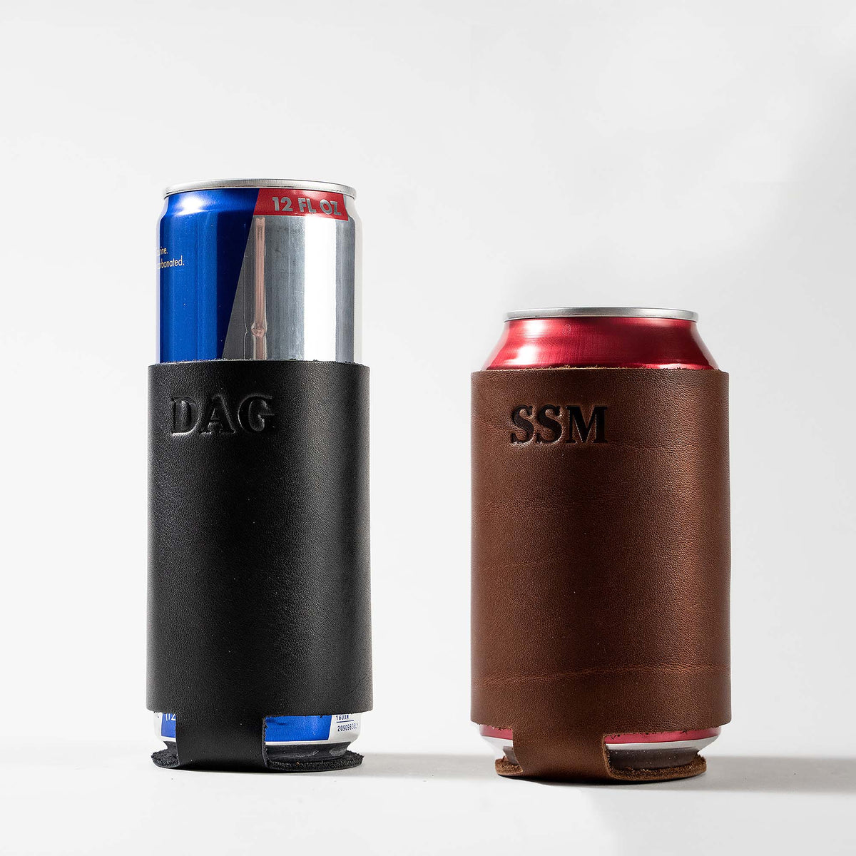 The Blitz Can Coozie - Full-Grain Leather