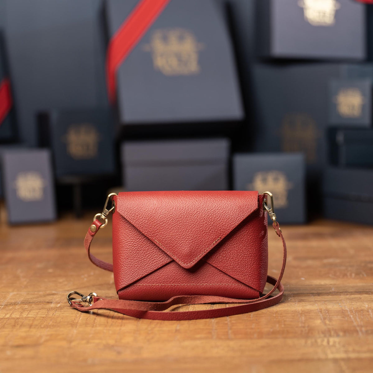 The Cecilia 2.0 - Fine Leather Envelope Purse with Adjustable 3 in 1 Strap - Holtz Leather