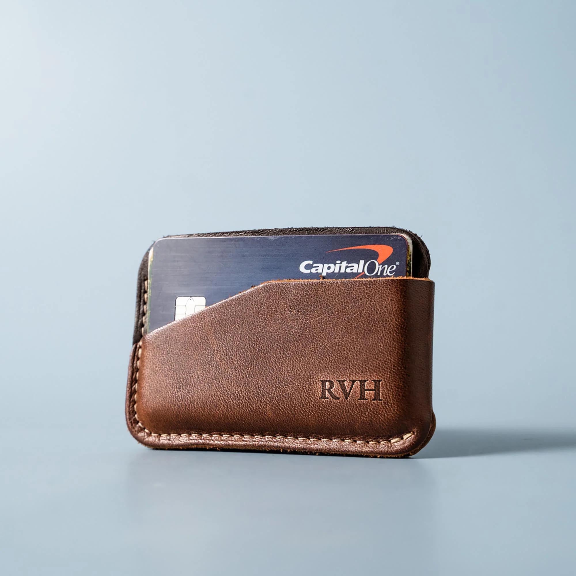 Personalized Slim Front Pocket Wallet - The Charleston Triple Sleeve, Blackat Holtz Leather Personalized Slim Front Pocket Wallet - The Charleston Triple Sleeve, Blackat Holtz Leather
