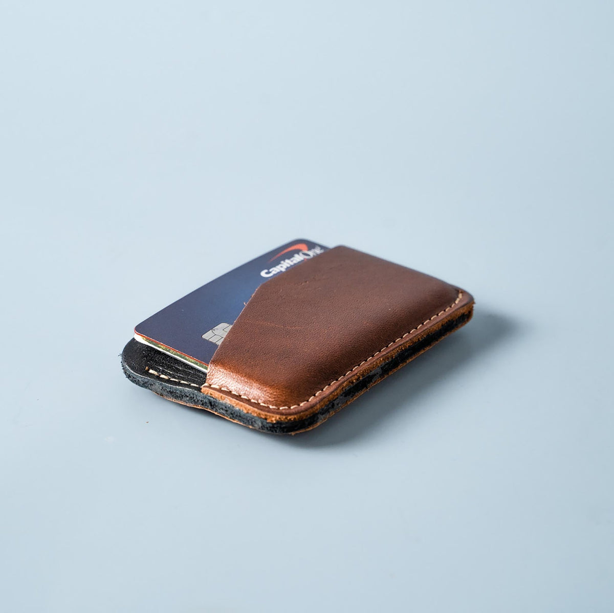 The Charleston Personalized Fine Leather Triple Sleeve Front Pocket Wallet - Holtz Leather