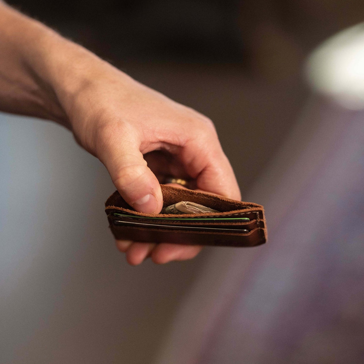 The Clark Personalized Fine Leather Front Pocket Wallet - Holtz Leather