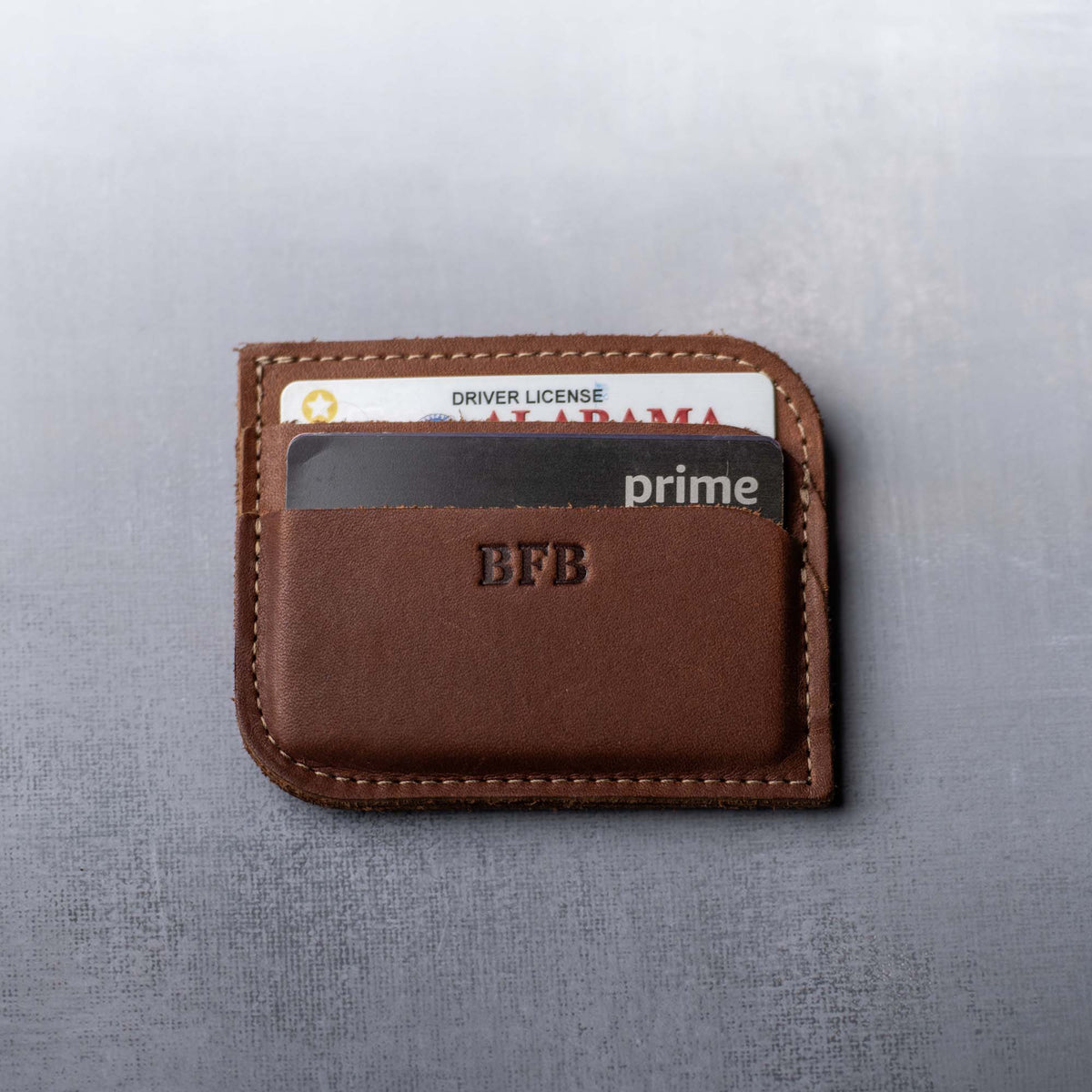 The Clark Personalized Fine Leather Front Pocket Wallet - Holtz Leather