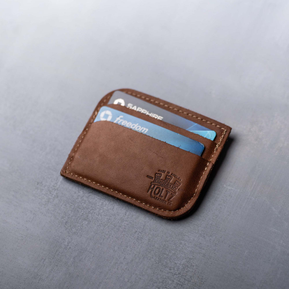 The Clark Personalized Fine Leather Front Pocket Wallet - Holtz Leather
