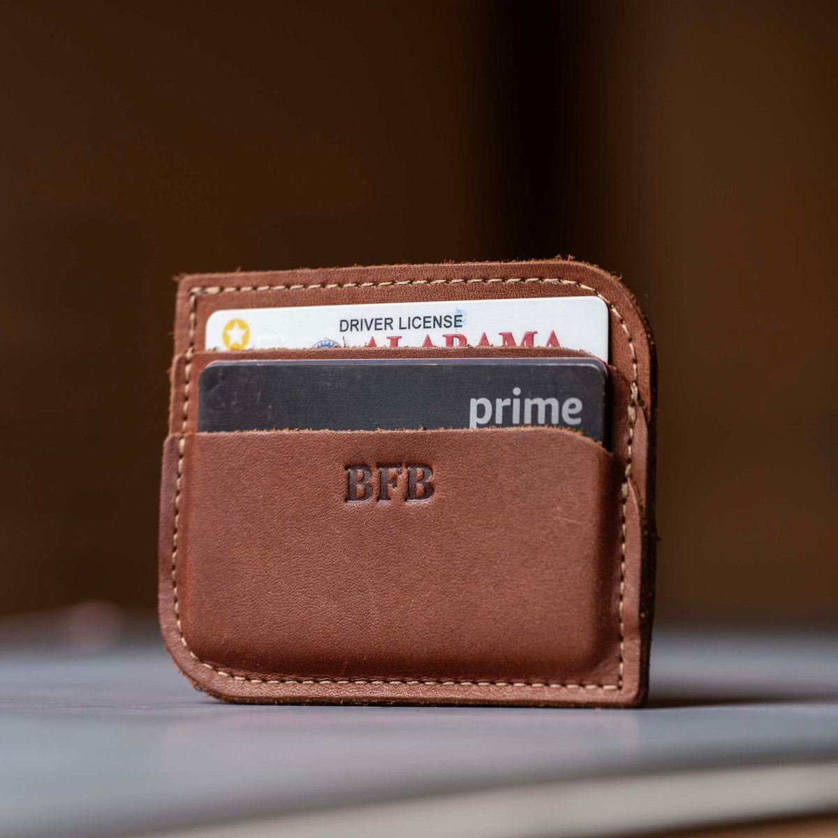 The Clark Personalized Fine Leather Front Pocket Wallet - Holtz Leather