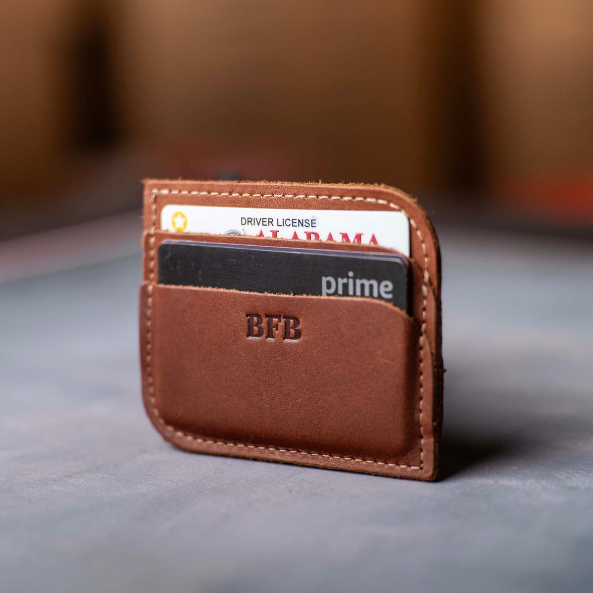 The Clark Personalized Fine Leather Front Pocket Wallet - Holtz Leather