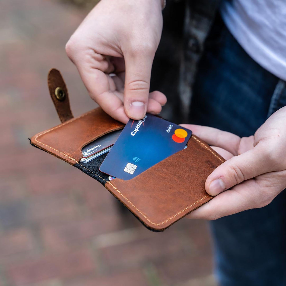 The Doolittle Fine Leather Snap Closure Wallet BiFold - Holtz Leather