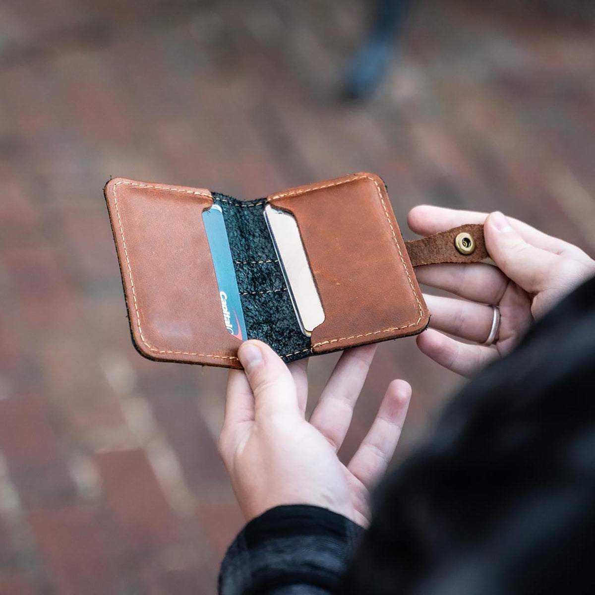 The Doolittle Fine Leather Snap Closure Wallet BiFold - Holtz Leather