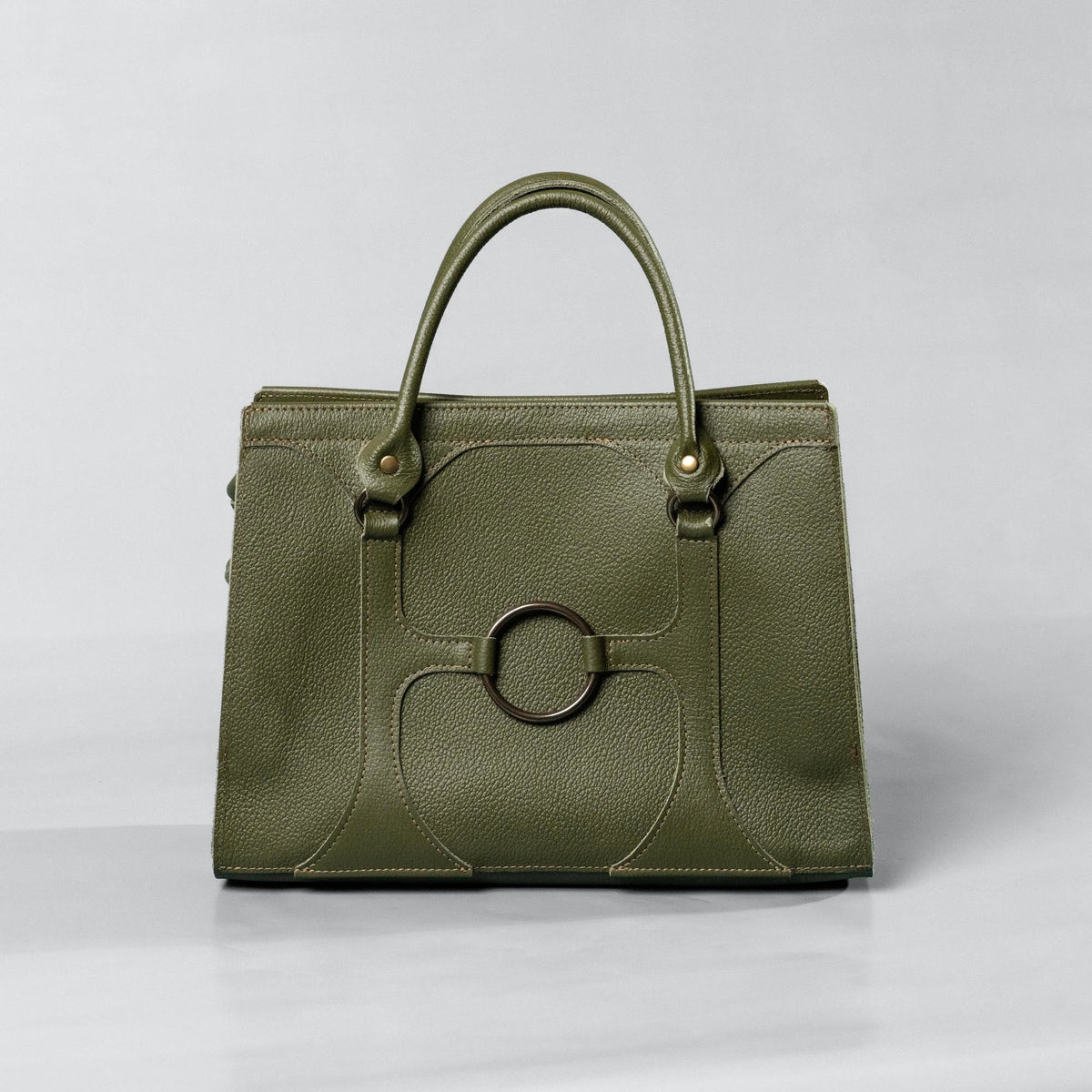 The Ellie Fine Leather Structured Women's Handbag and Crossbody Purse - Holtz Leather