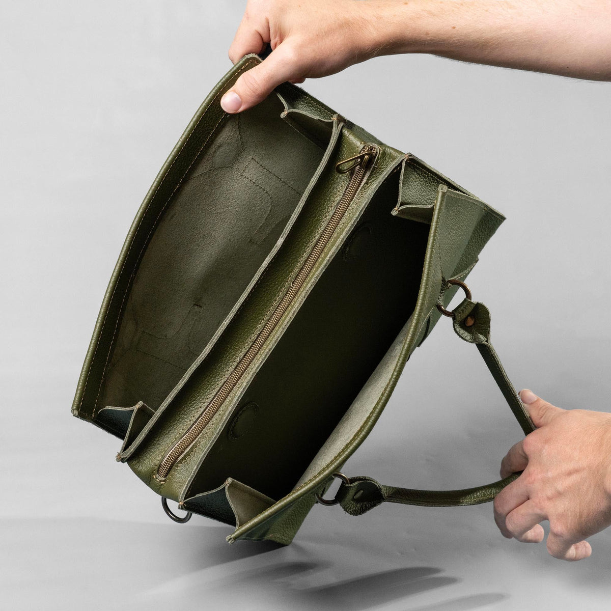 The Ellie Fine Leather Structured Women's Handbag and Crossbody Purse - Holtz Leather