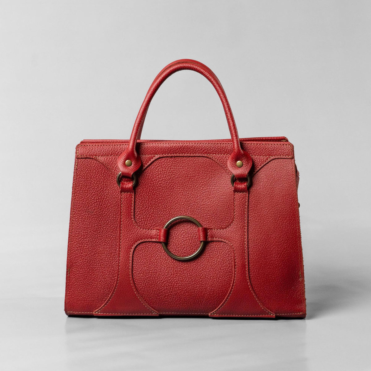The Ellie Fine Leather Structured Women's Handbag and Crossbody Purse - Holtz Leather
