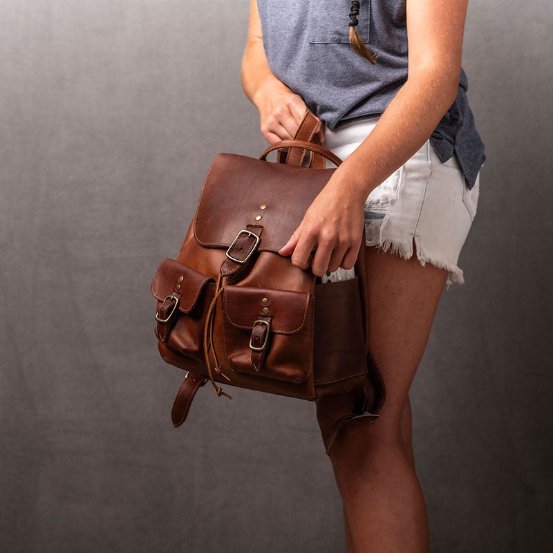 The Emerson Pack Fine Leather Backpack Purse - Holtz Leather