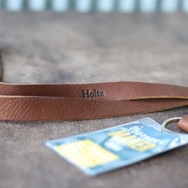 The Engineer – Personalized Fine Leather Lanyard – Badge Holder Keychain - Holtz Leather