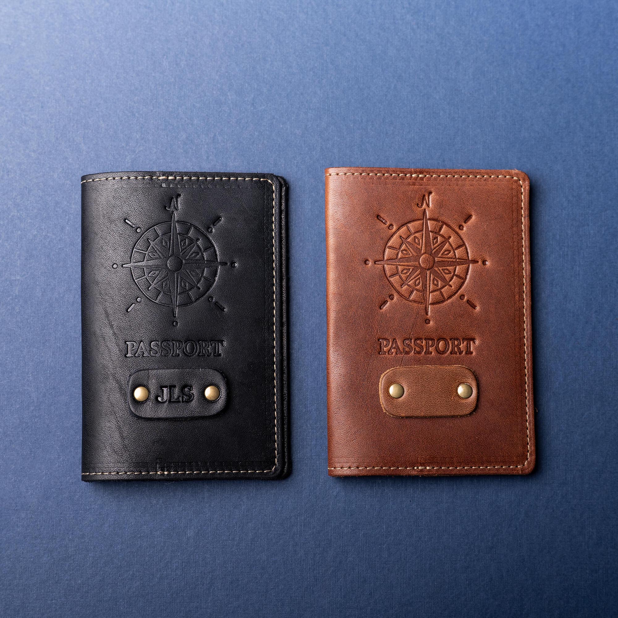 The Expedition Personalized Leather Passport Cover - Holtz Leather