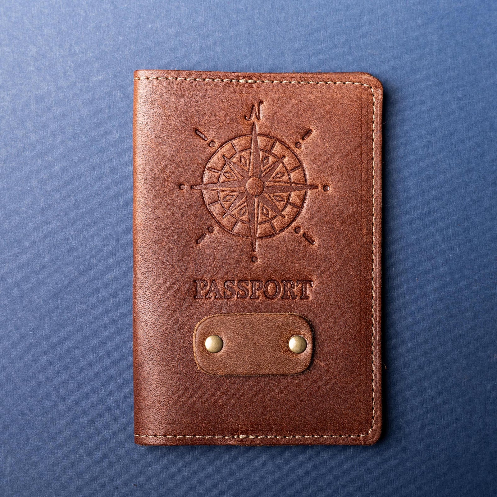 The Expedition Personalized Leather Passport Cover - Holtz Leather