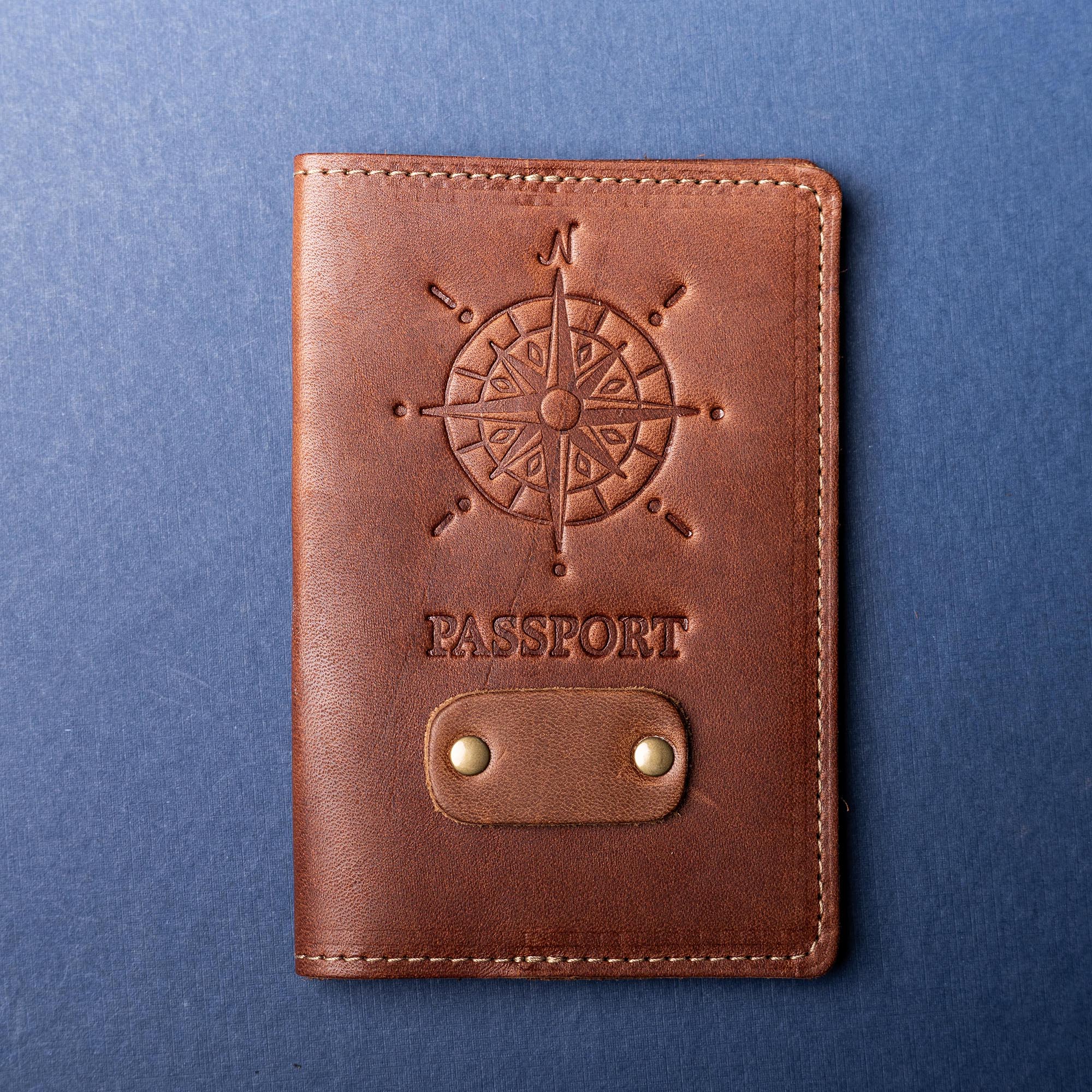The Expedition Personalized Leather Passport Cover - Holtz Leather