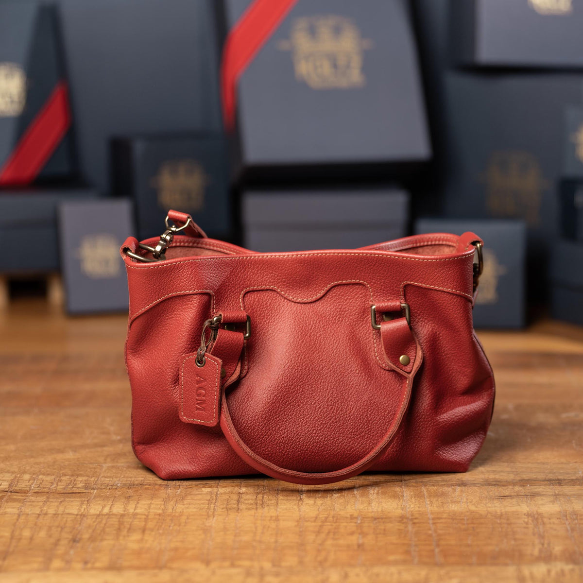 The Florence Fine Leather Structured Tote Crossbody Purse - Holtz Leather