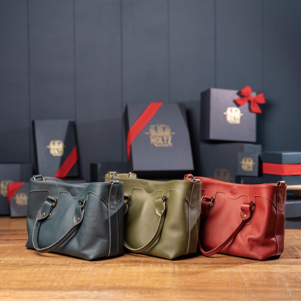 The Florence Fine Leather Structured Tote Crossbody Purse - Holtz Leather