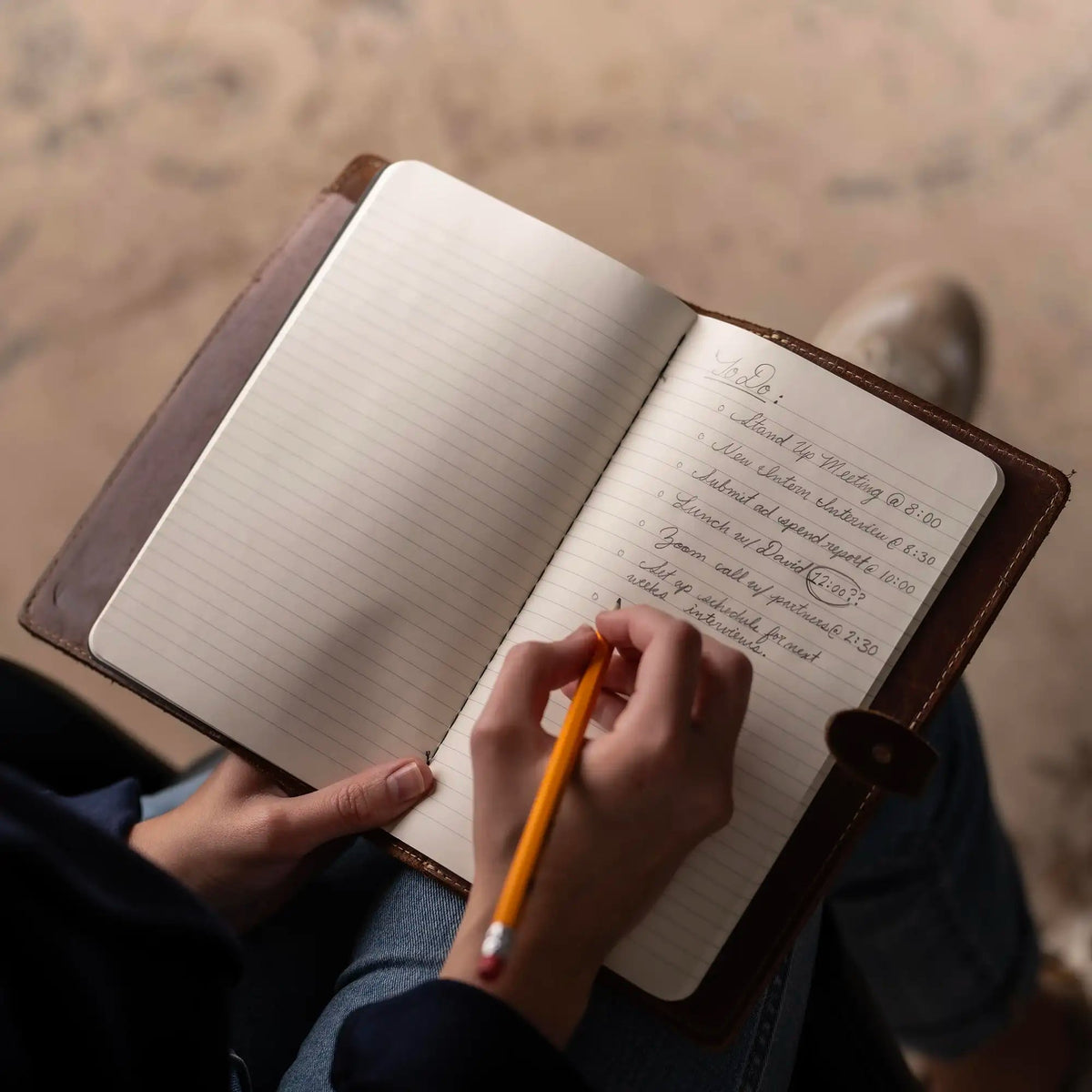 The Inventor Personalized Fine Leather A5 Moleskine Journal Diary - Holtz Leather