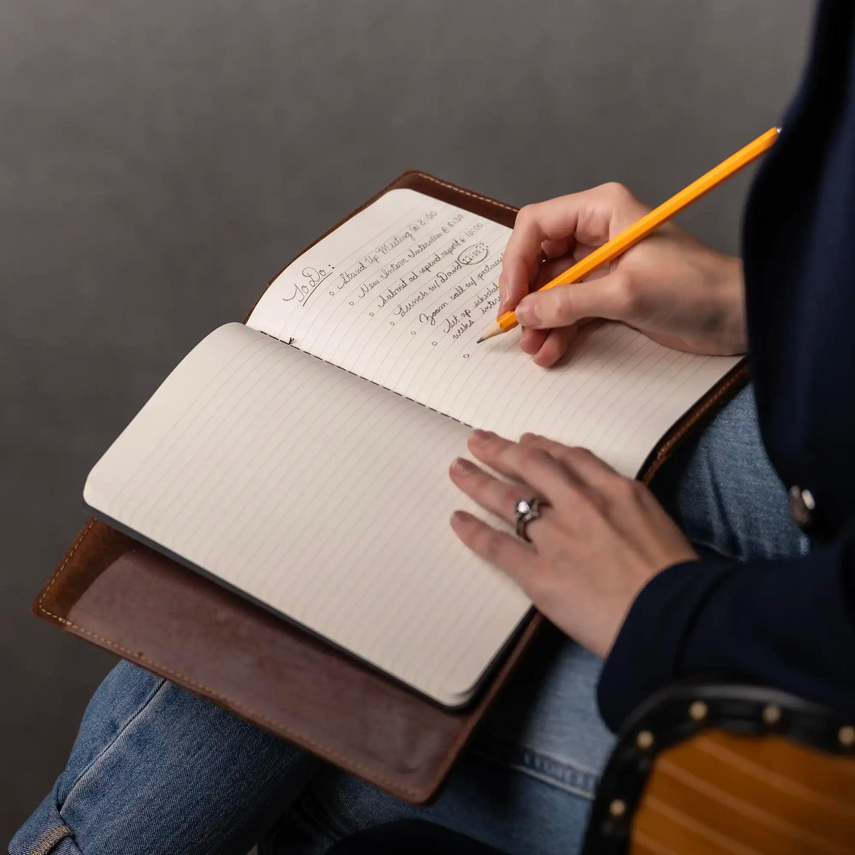 The Inventor Personalized Fine Leather A5 Moleskine Journal Diary - Holtz Leather