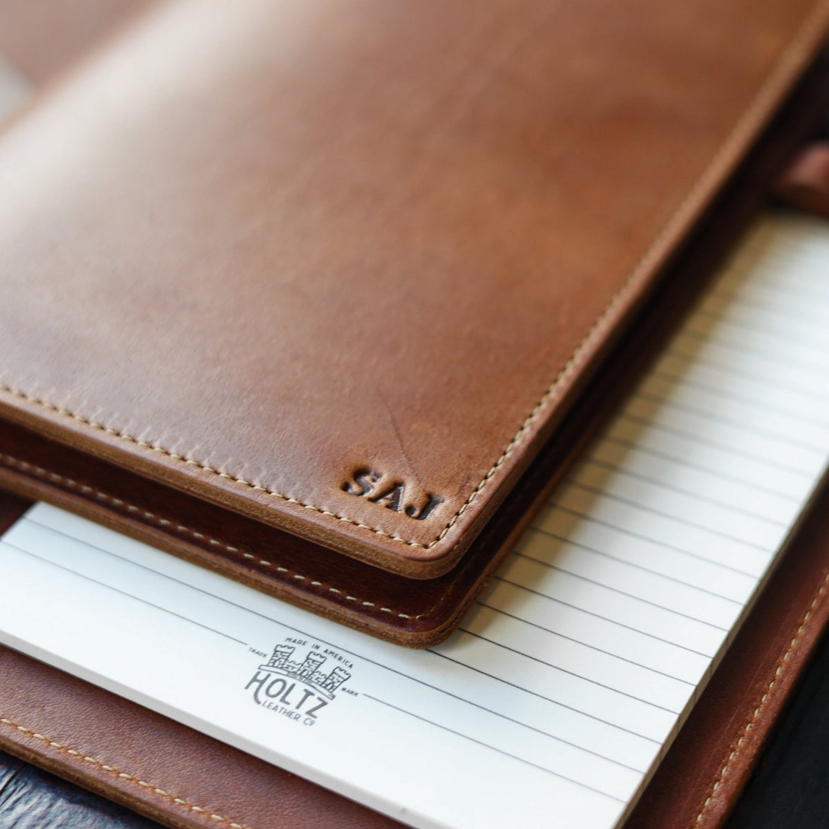 The Ledger Personalized Fine Leather A5 Legal Pad Notebook - Holtz Leather