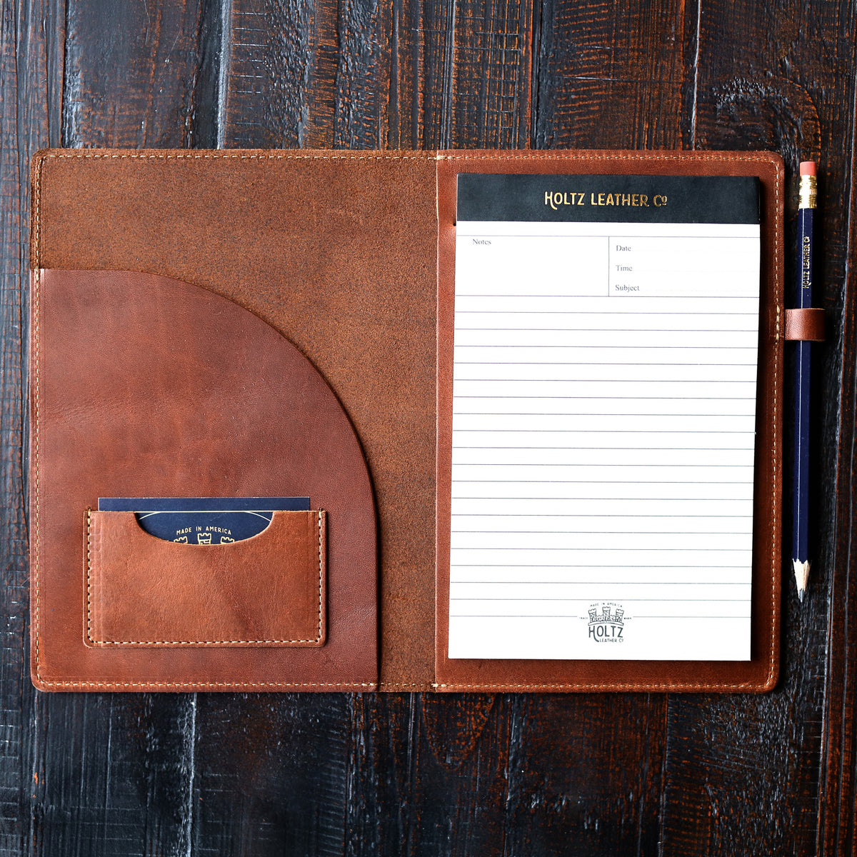 The Ledger Personalized Fine Leather A5 Legal Pad Notebook