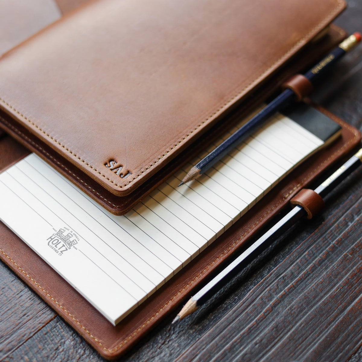 The Ledger Personalized Fine Leather A5 Legal Pad Notebook
