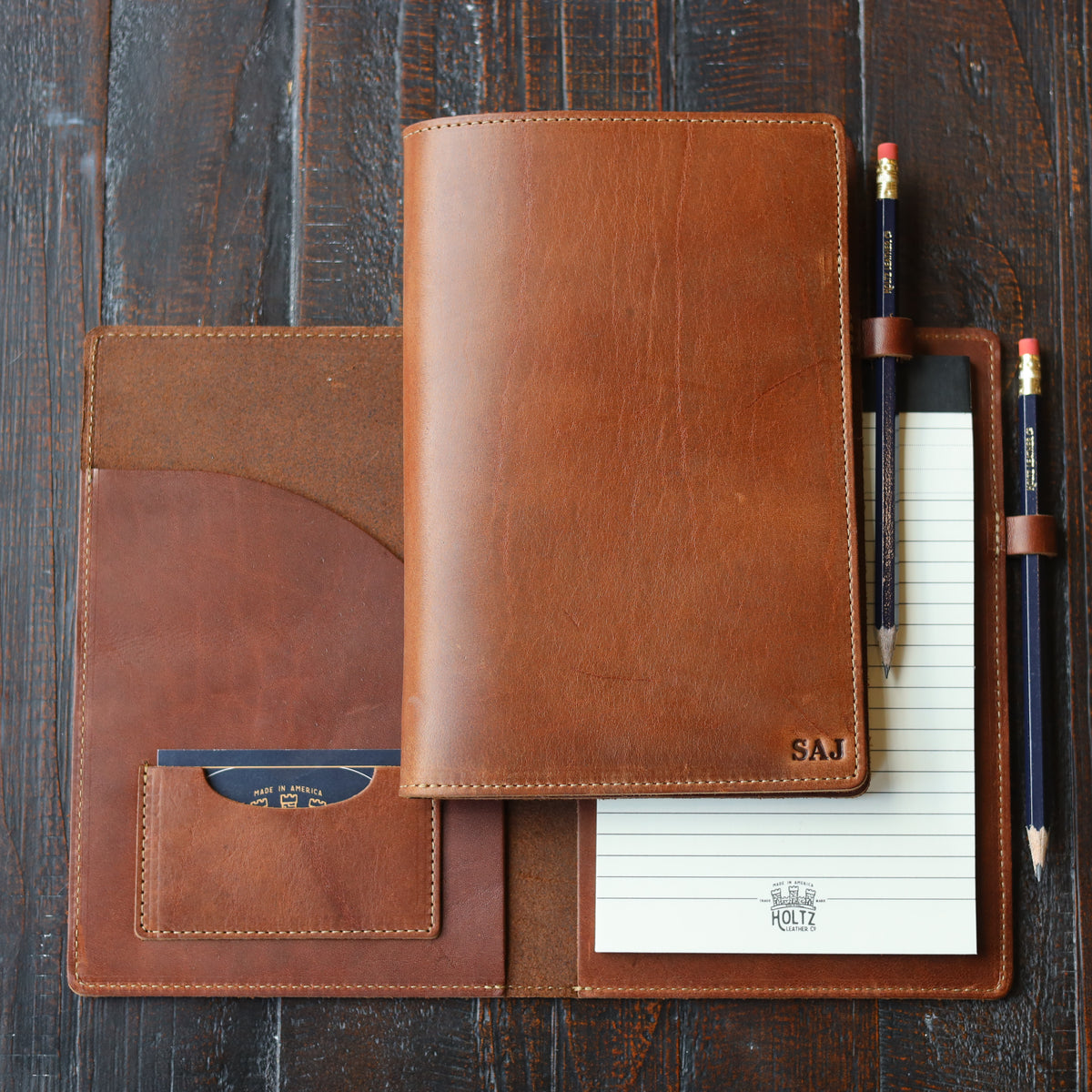 The Ledger Personalized Fine Leather A5 Legal Pad Notebook