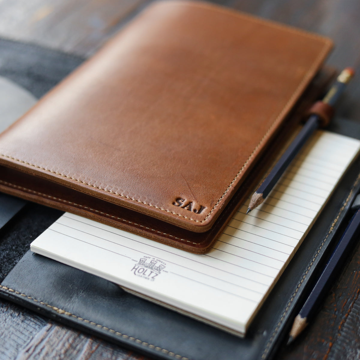 The Ledger Personalized Fine Leather A5 Legal Pad Notebook