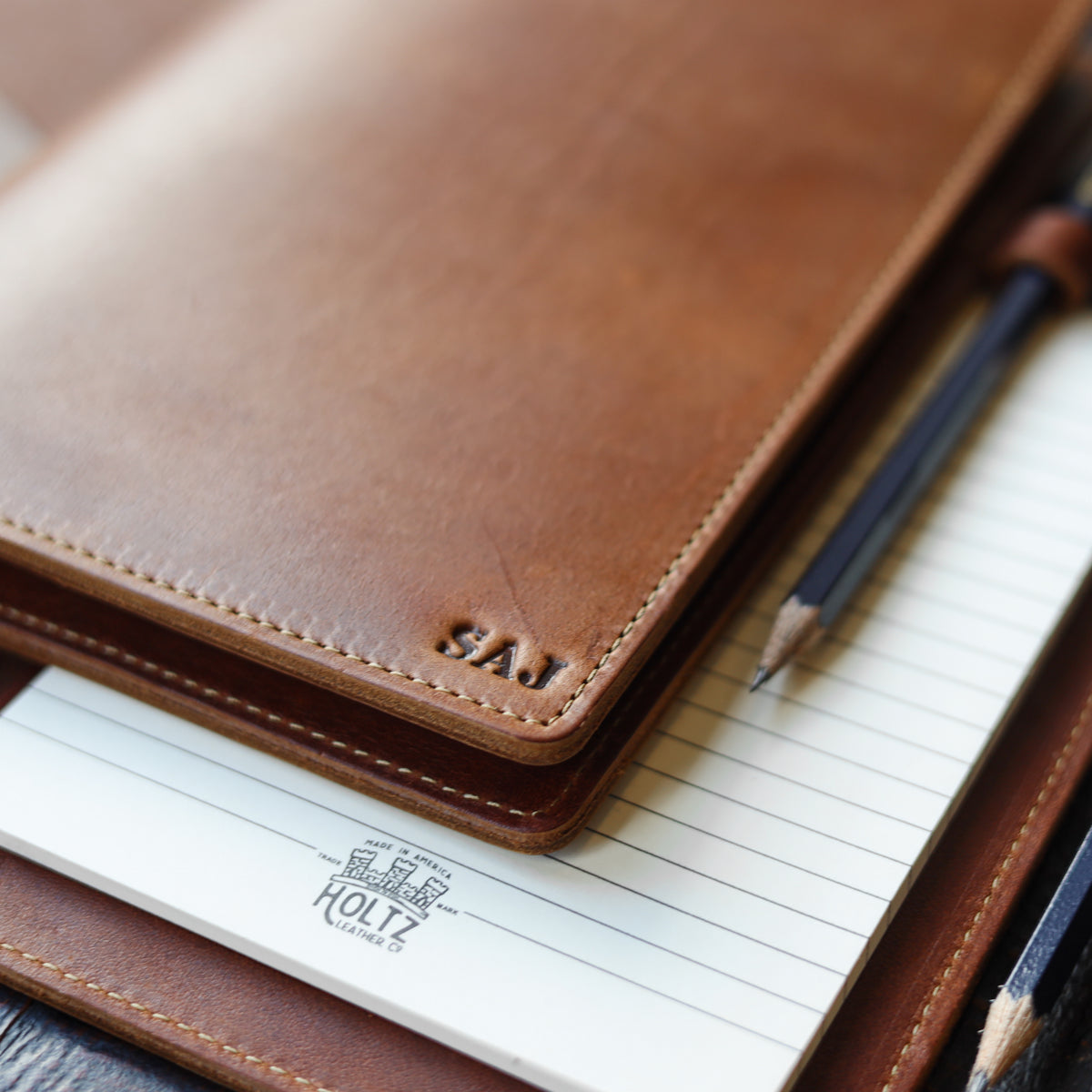 The Ledger Personalized Fine Leather A5 Legal Pad Notebook