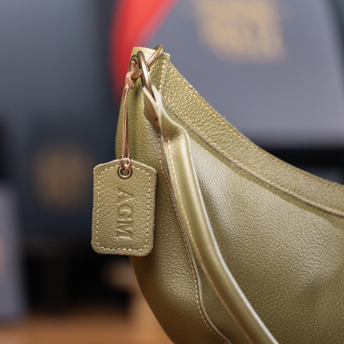 The Luna Fine Leather Crescent Shoulder Bag Purse - Holtz Leather