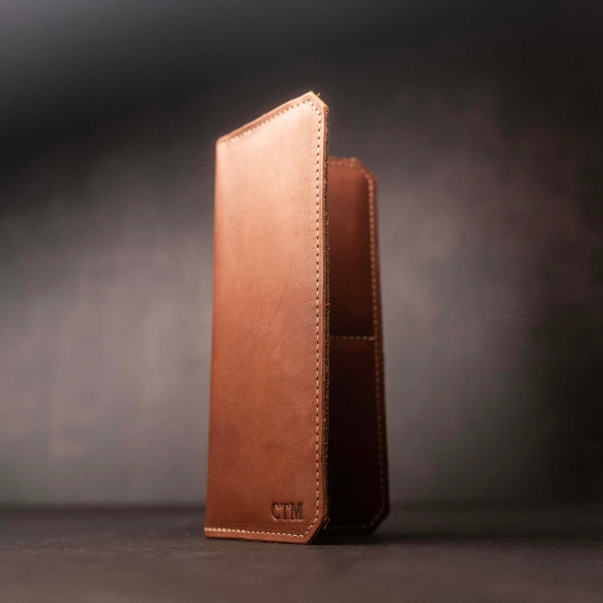 The Maverick Personalized Leather Coat Pocket Long Trucker Bifold Wallet - Holtz Leather