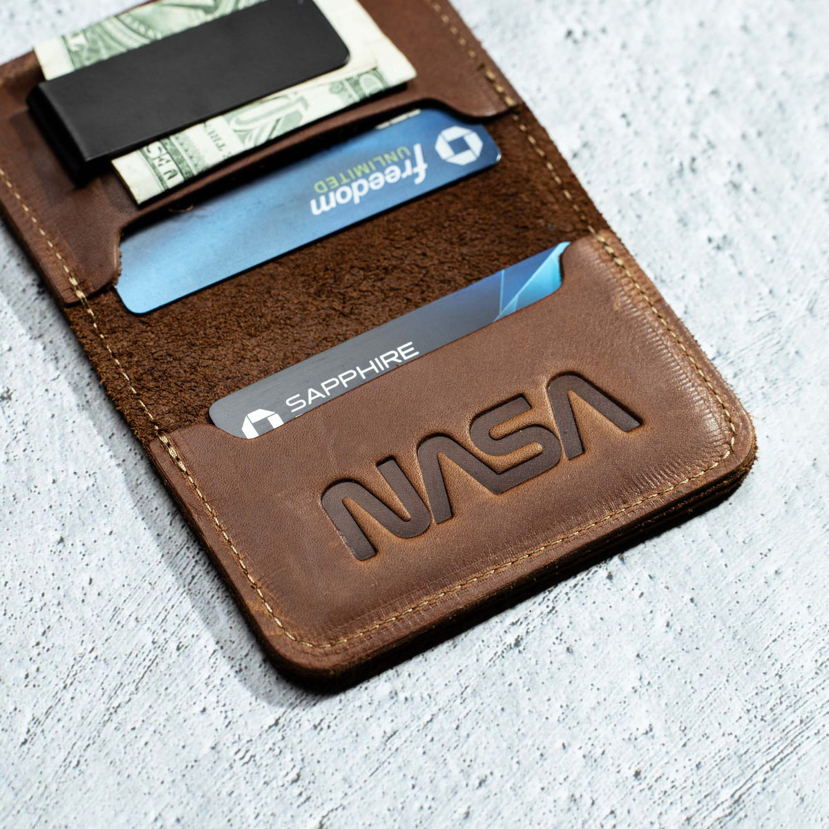 The Nasa Gates Full Grain Leather Wallet - Holtz Leather