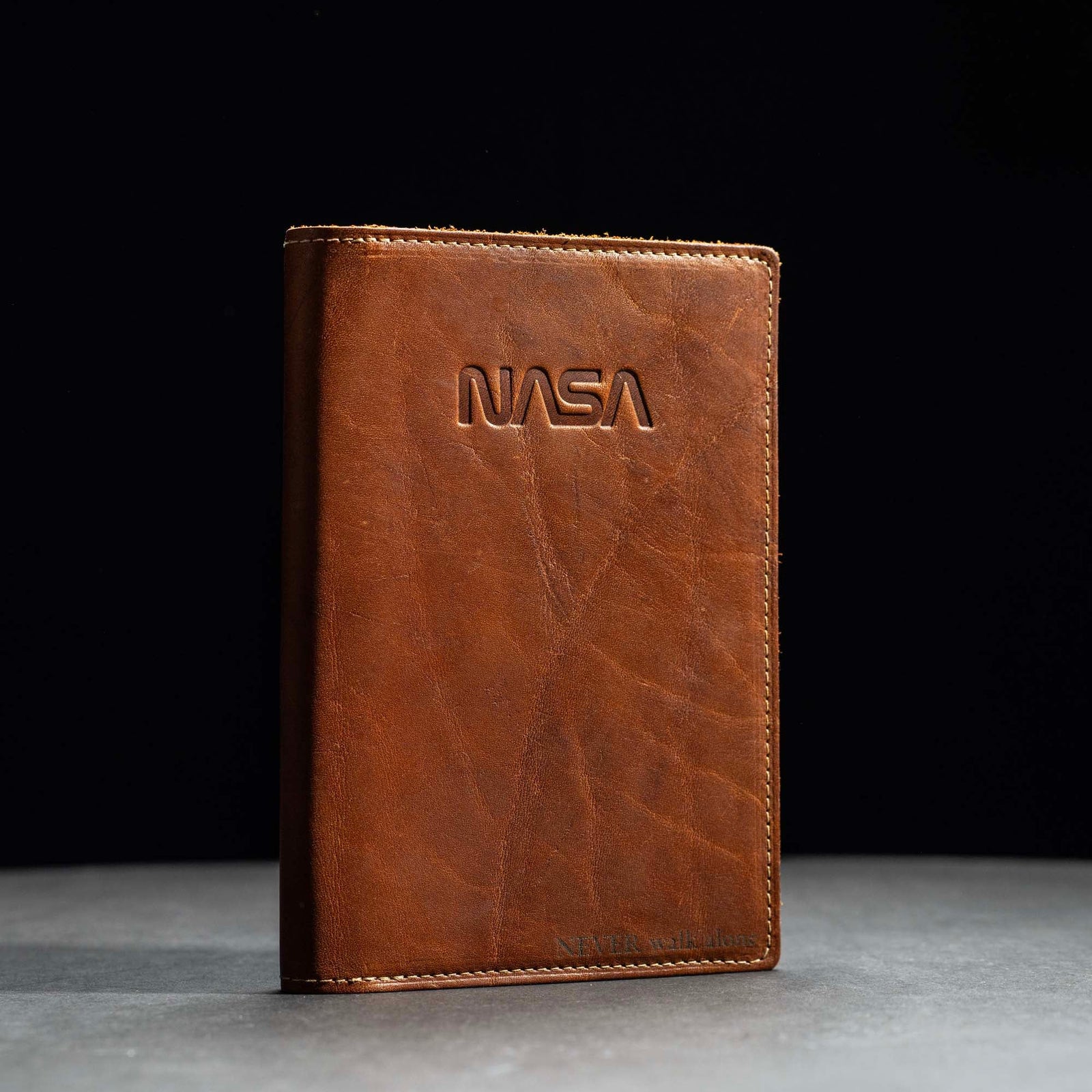 The Nasa Scholar - Personalized Leather Journal Cover - Holtz Leather