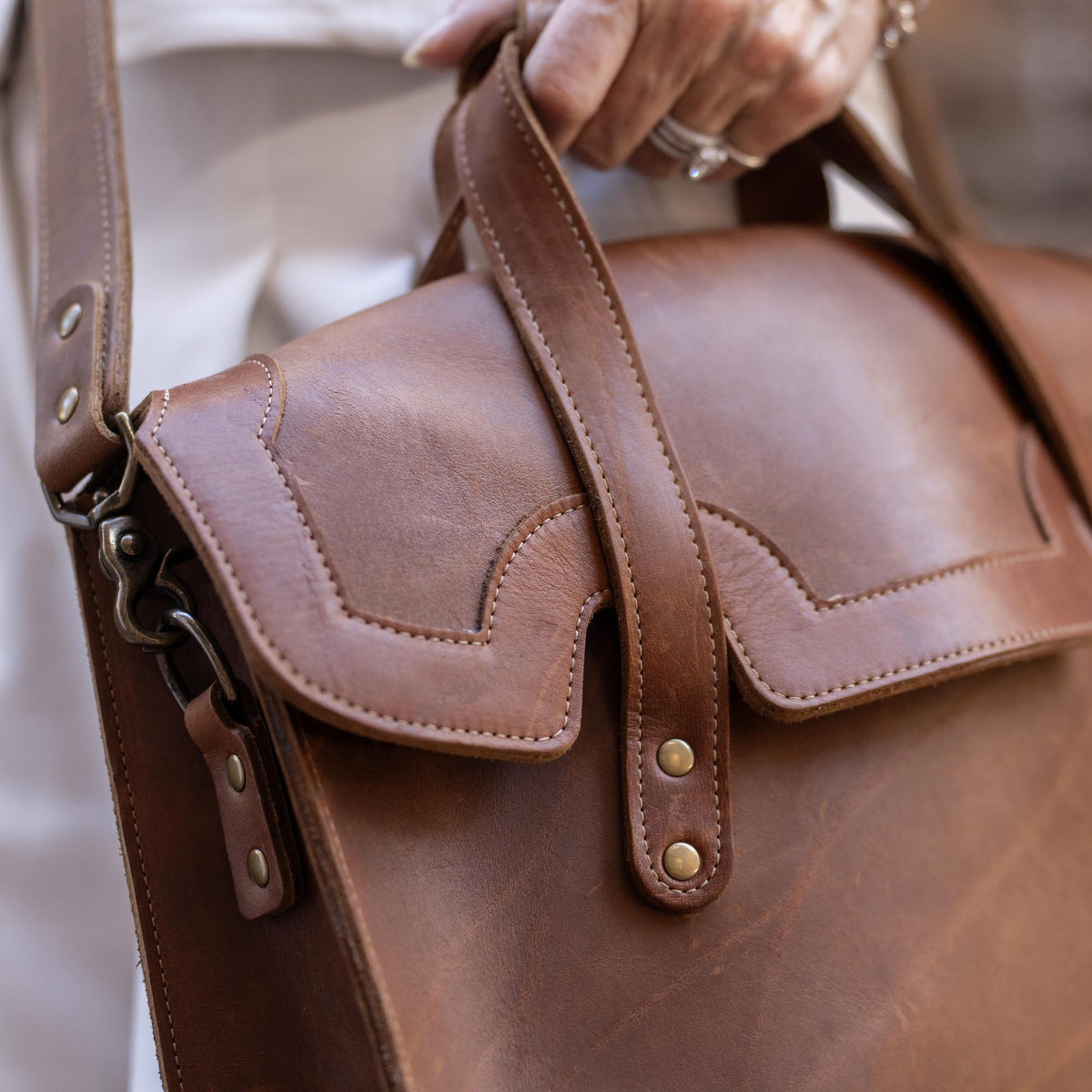 The No. 101 Professional Uptown Bag Fine Leather Briefcase - Holtz Leather