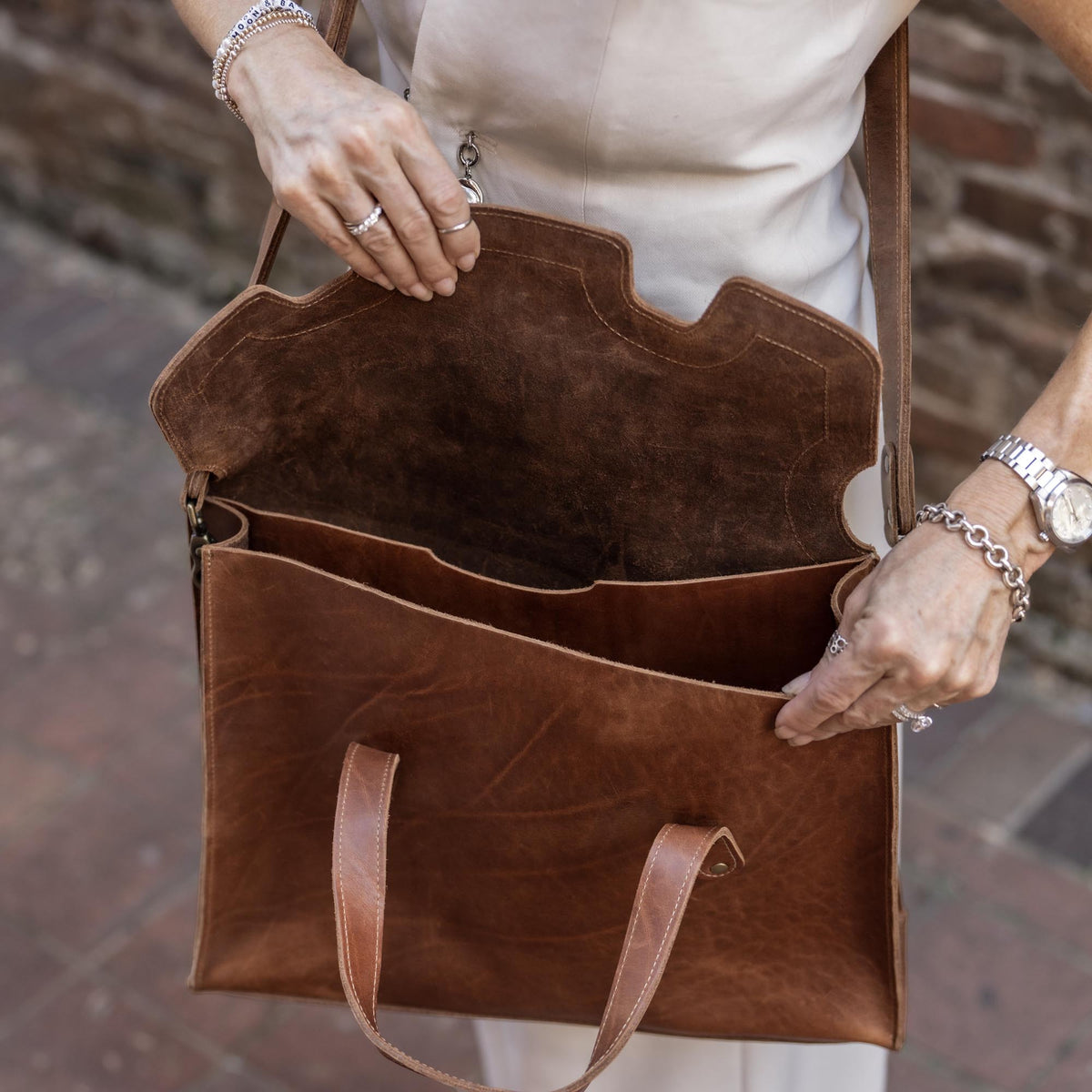 The No. 101 Professional Uptown Bag Fine Leather Briefcase - Holtz Leather