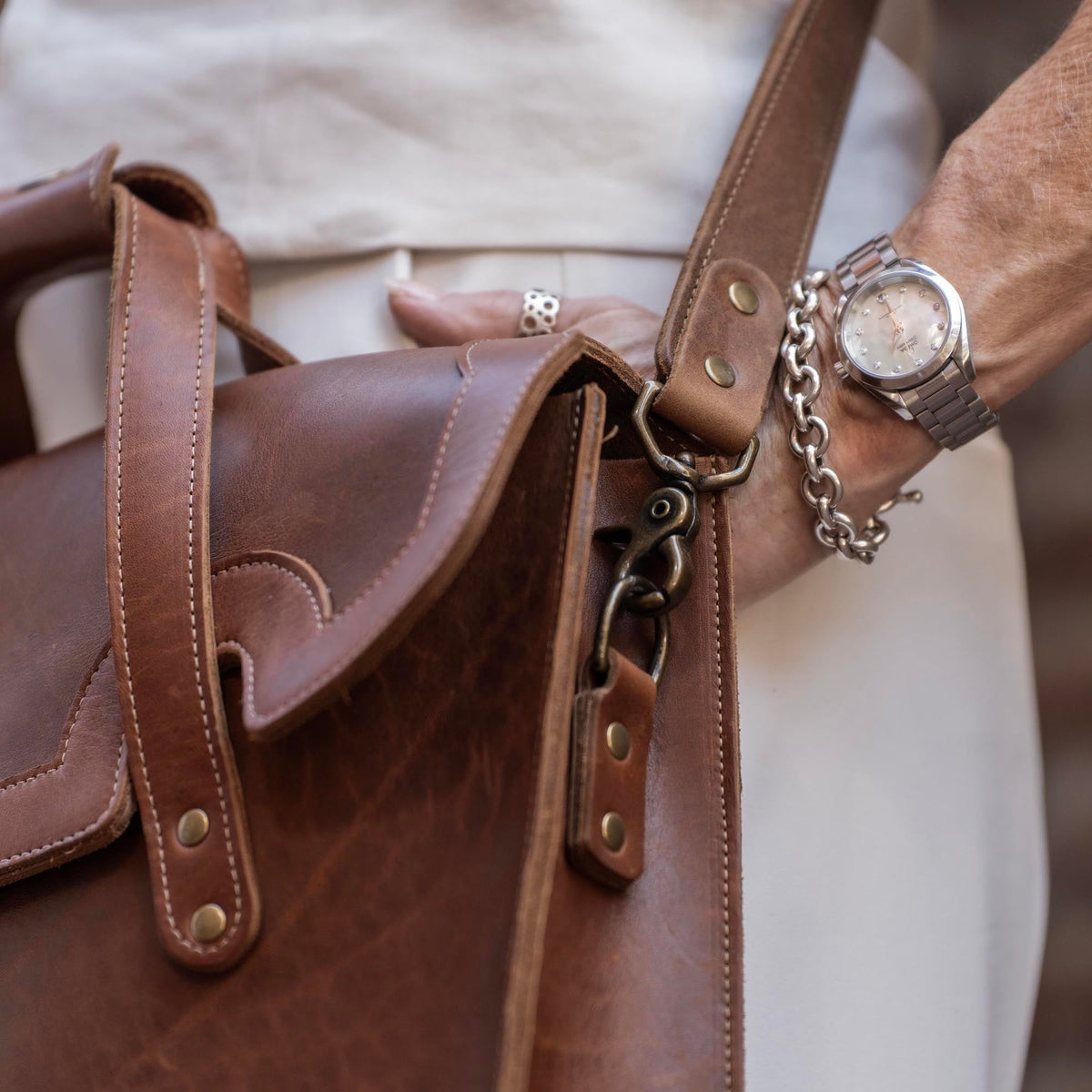 The No. 101 Professional Uptown Bag Fine Leather Briefcase - Holtz Leather