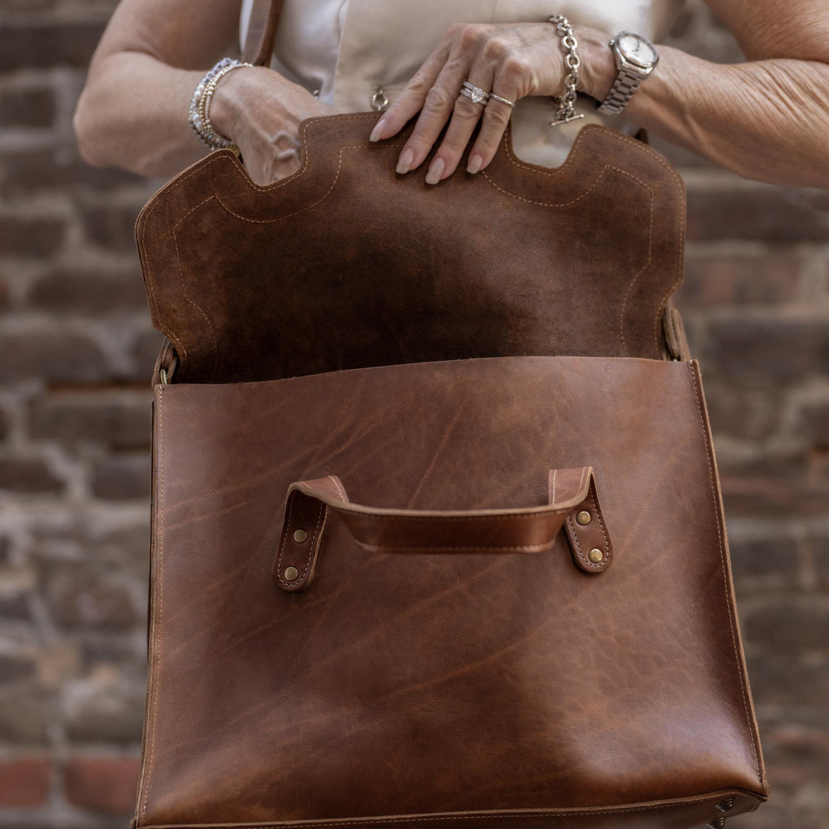 The No. 101 Professional Uptown Bag Fine Leather Briefcase - Holtz Leather