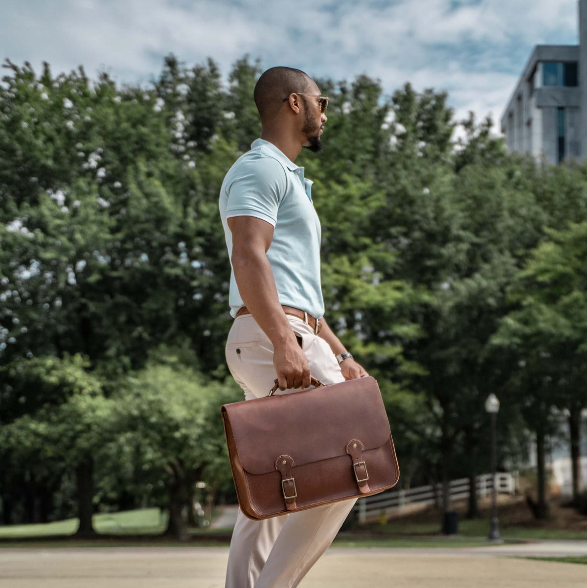Your Logo + Our Leather - The No. 1860 EXPRESS - Fine Leather Messenger Bag & Briefcase - Custom Logo and Corporate Gifting