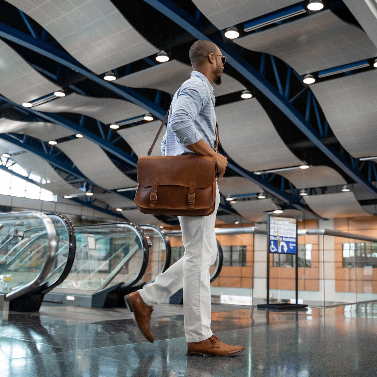 Your Logo + Our Leather - The No. 1860 EXPRESS - Fine Leather Messenger Bag & Briefcase - Custom Logo and Corporate Gifting