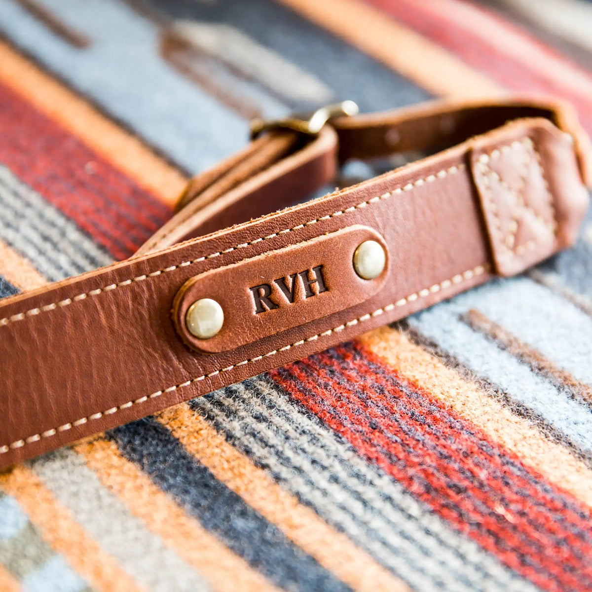 The Nomad Personalized Fine Leather & Canvas Camera Strap - Holtz Leather