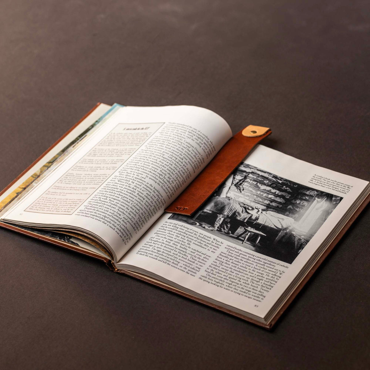 The Scribe - Personalized Fine Leather Two - Tone Bookmark - Holtz Leather