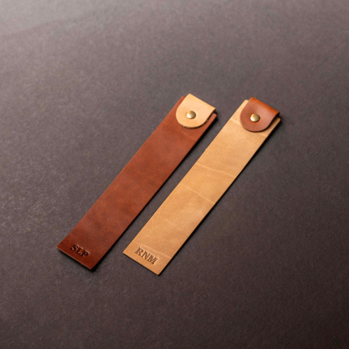 The Scribe - Personalized Fine Leather Two - Tone Bookmark - Holtz Leather