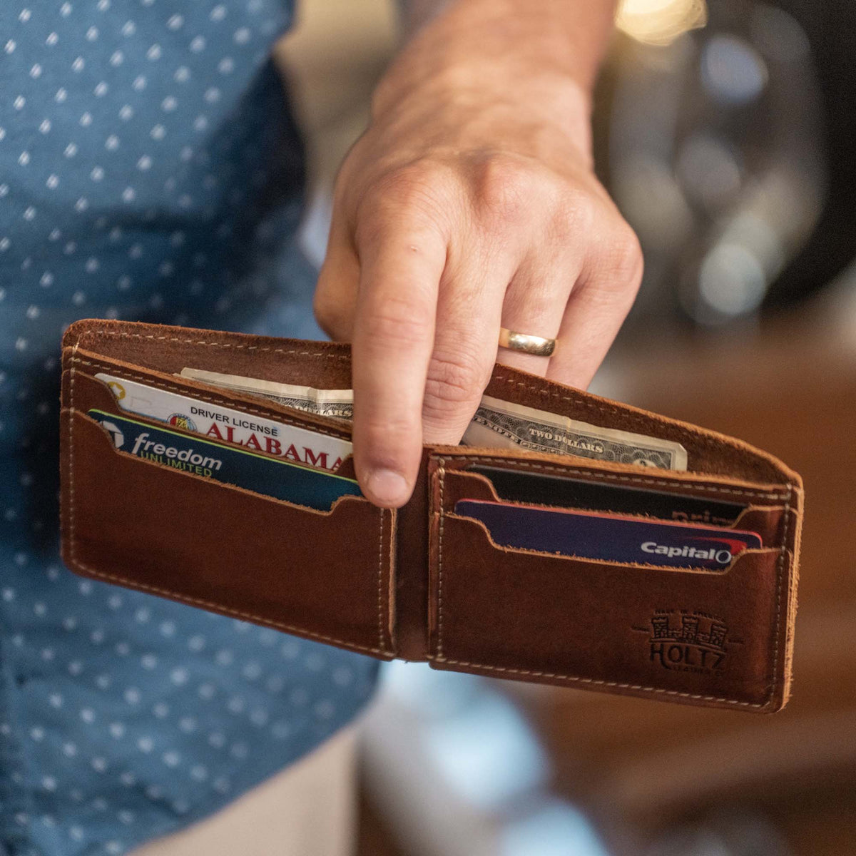 The Slim Dixie Fine Leather BiFold Wallet - Holtz Leather