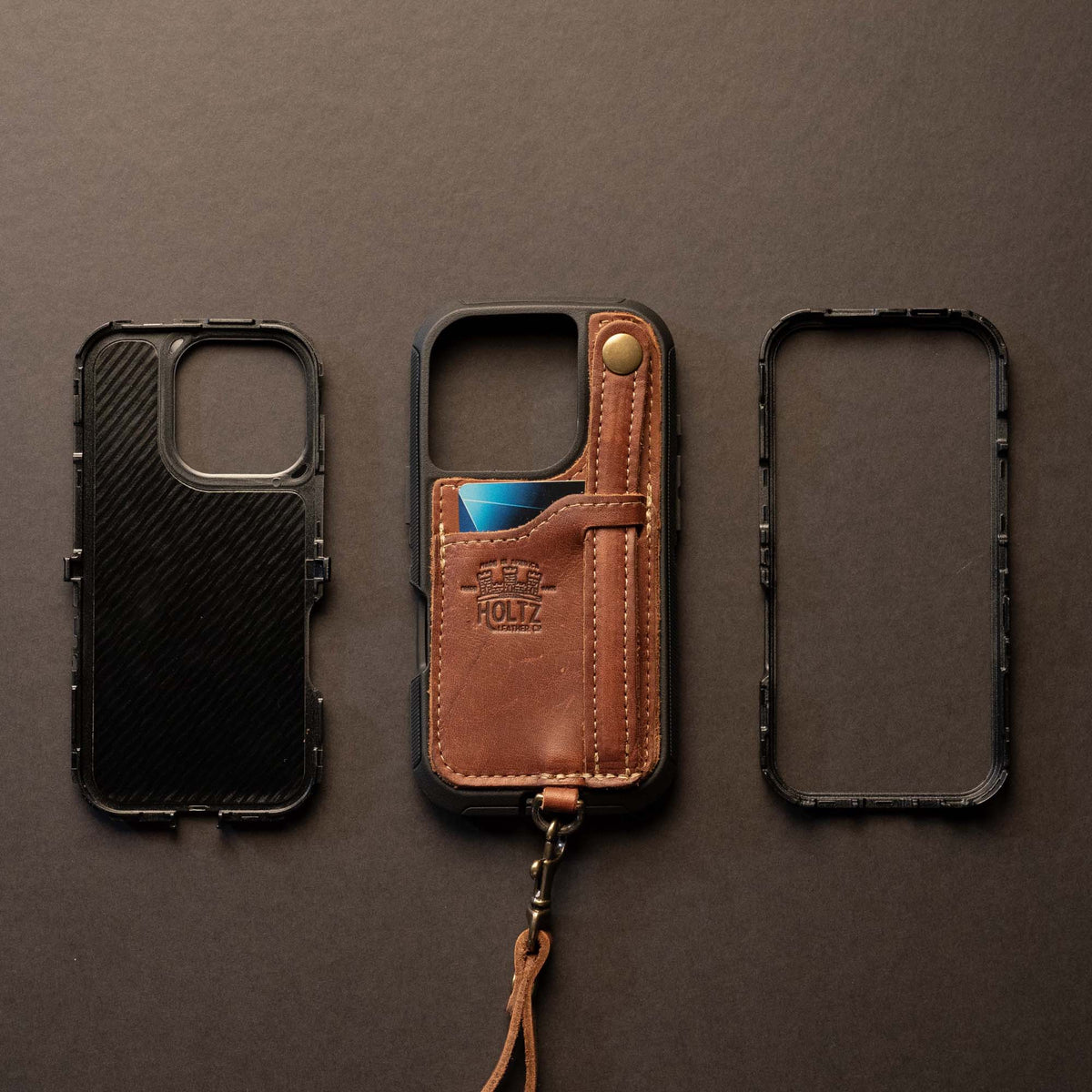 The SWITCH 4 - IN - 1 Leather Phone Case - WALLET, KICKSTAND & LOOP for iPhone® - Holtz Leather