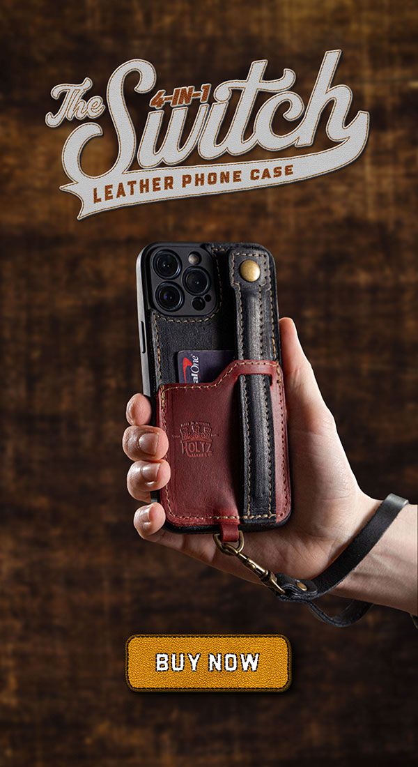 The Switch 4-in-1 Leather Phone Case - Wallet, Kickstand & Loop for iPhone , 12 / Brownat Holtz Leather