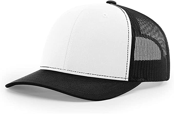 Richardson 112 Custom Trucker Offset Leather Patch Hat with YOUR LOGO – Customized