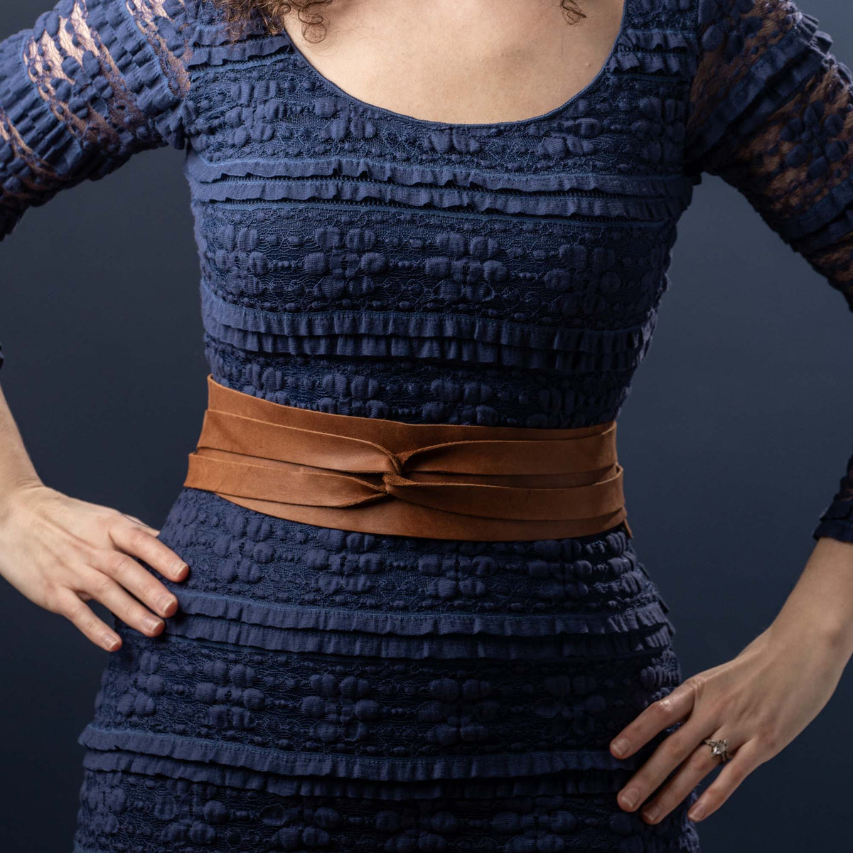 Women's Full Grain Leather Wrap Belt - Holtz Leather